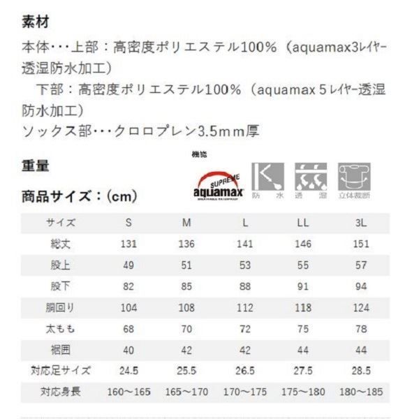 フロントオープンＳＴウェーダー グレー