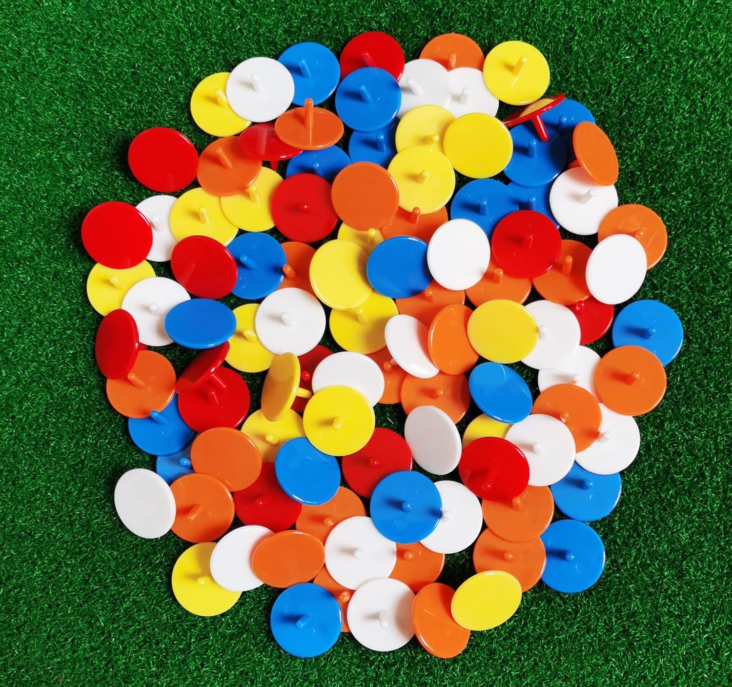 マーカー ゴルフ 50 個入 Adhere プラスチック製ゴルフボール