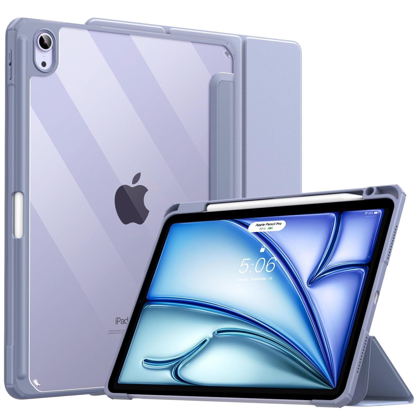 5 ケース iPad air4 iPad ケース TiMOVO iPad Air iPad 11インチ/第5世代 第4世代 10.9インチ  2024/2022/2020 air カバー 透明バック 薄型 PUレザー air ペン収納 キズ防止 三つ折り TPU - メルカリ