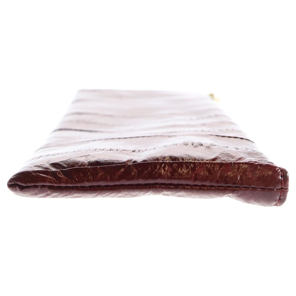 THE ROW ザロウ 留め具付きサングラスケース メガネケース 収納 レッド バーガンディ ウナギ革 ゴールド金具