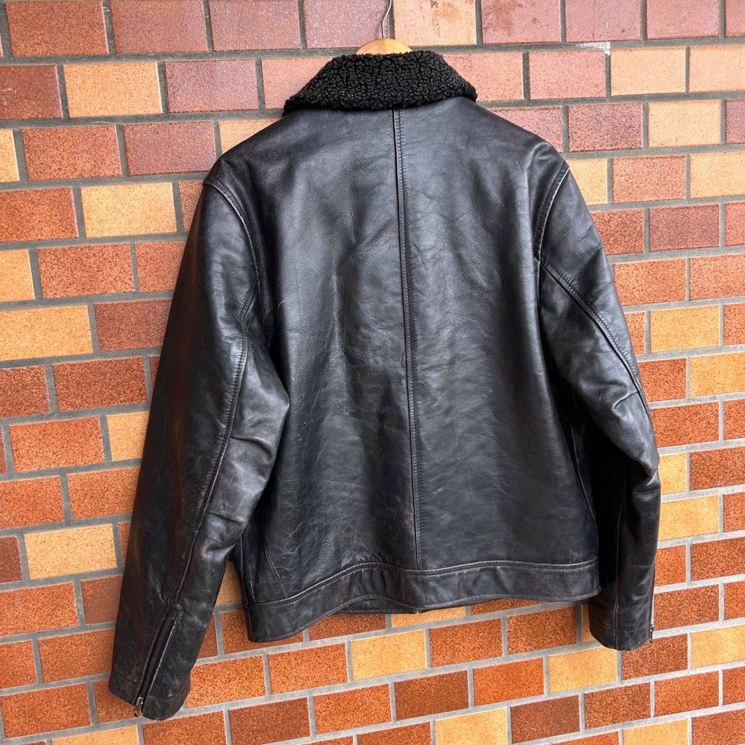 XL相当 OLD GAP レザージャケット A-2 フライトジャケット短丈 XL相当 OLD GAP レザージャケット A-2 フライトジャケット短丈 レザー