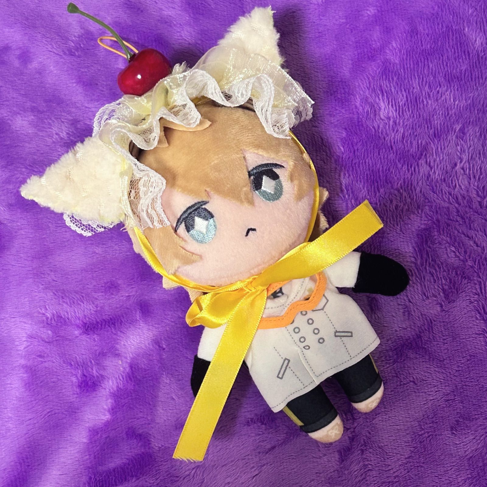 チェリーにゃんこ ヘッドドレス 10cm ぬい ぬい服 おまんじゅう