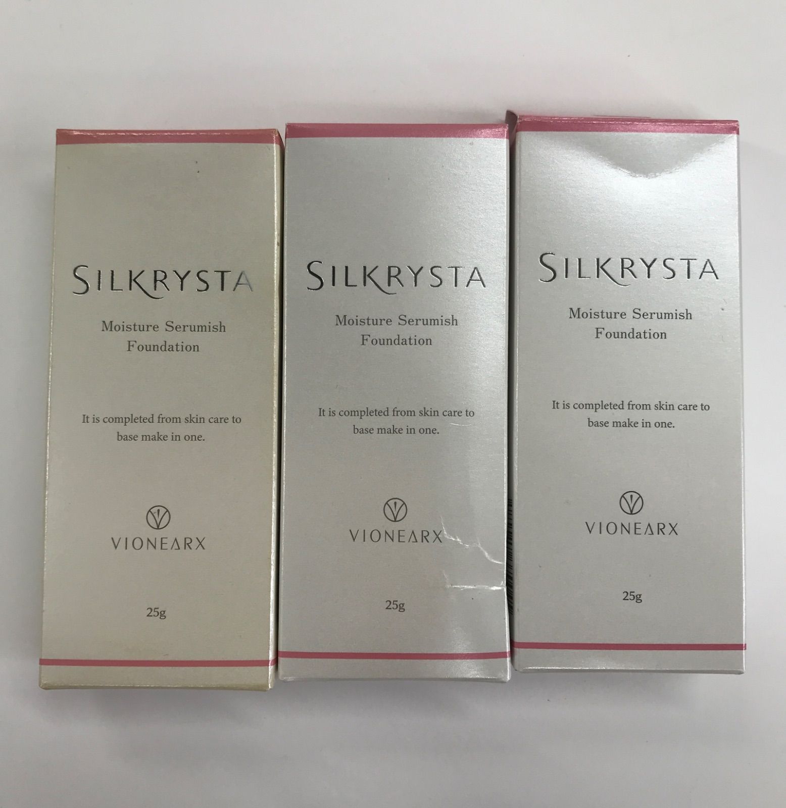 S3352 K VIONEARX SILKRYSTA シルクリスタ ファンデーション 25g 計3点セット