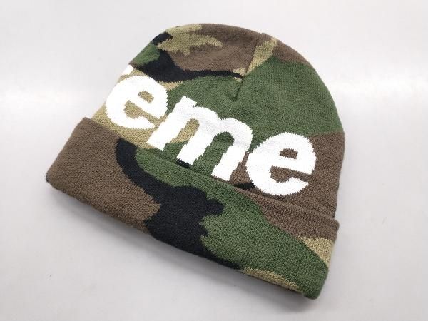 Supreme シュプリーム 17AW Big Logo Cashmere Beanie ニット帽 迷彩 グリーン 