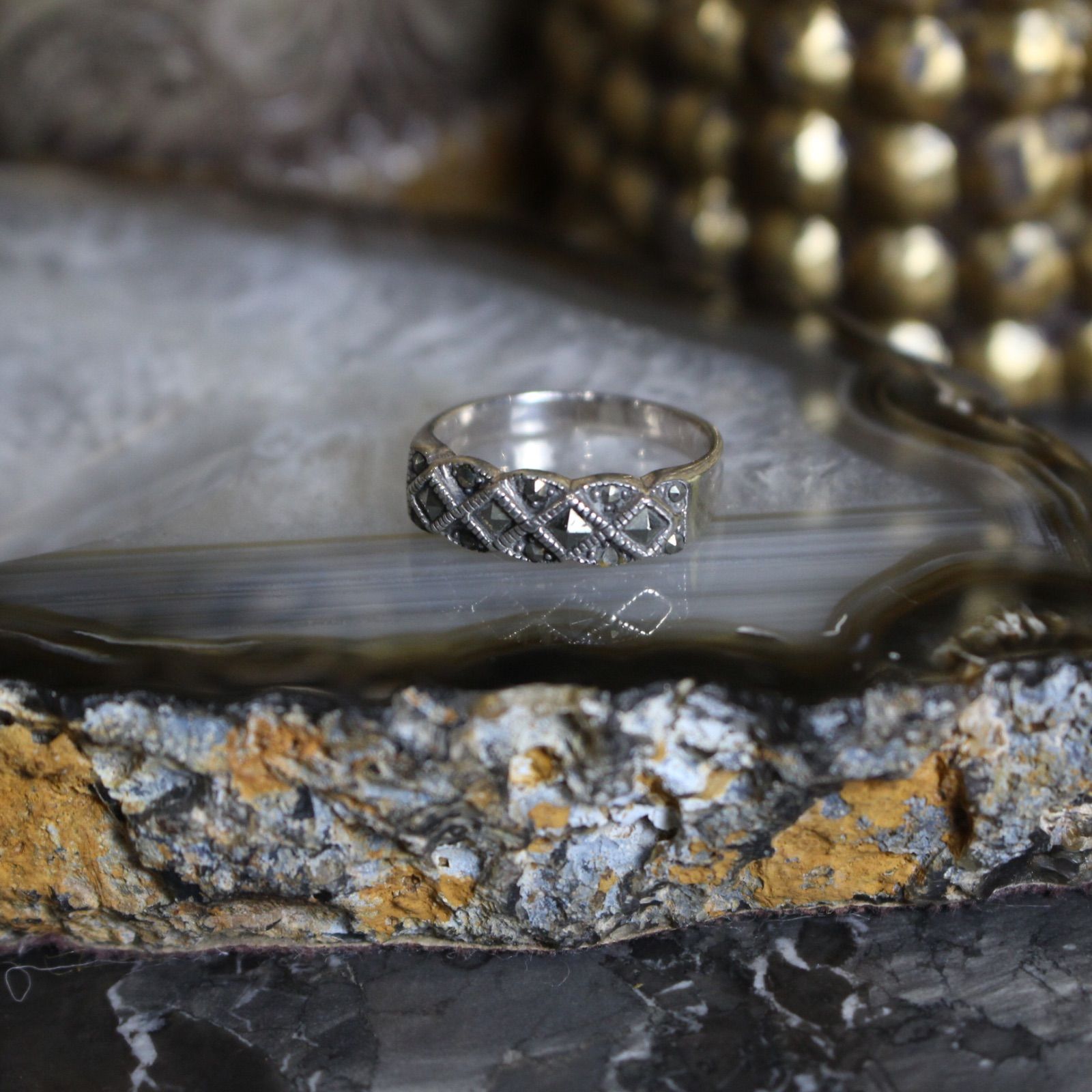 USA VINTAGE アメリカ古着デザインシルバーリング USA VINTAGE TH DESIGN SILVER RING/アメリカ古着デザイン