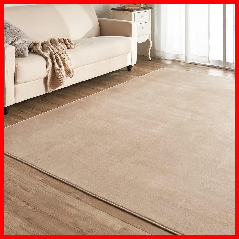 【人気商品】アイリスプラザ カーペット ラグ 洗える ラグカーペット マット 130×185cm 滑り止め付き ホットカーペット対応 2畳 防ダニ フランネル さらフワ触感 おしゃれ 北欧 じゅうたん ベ