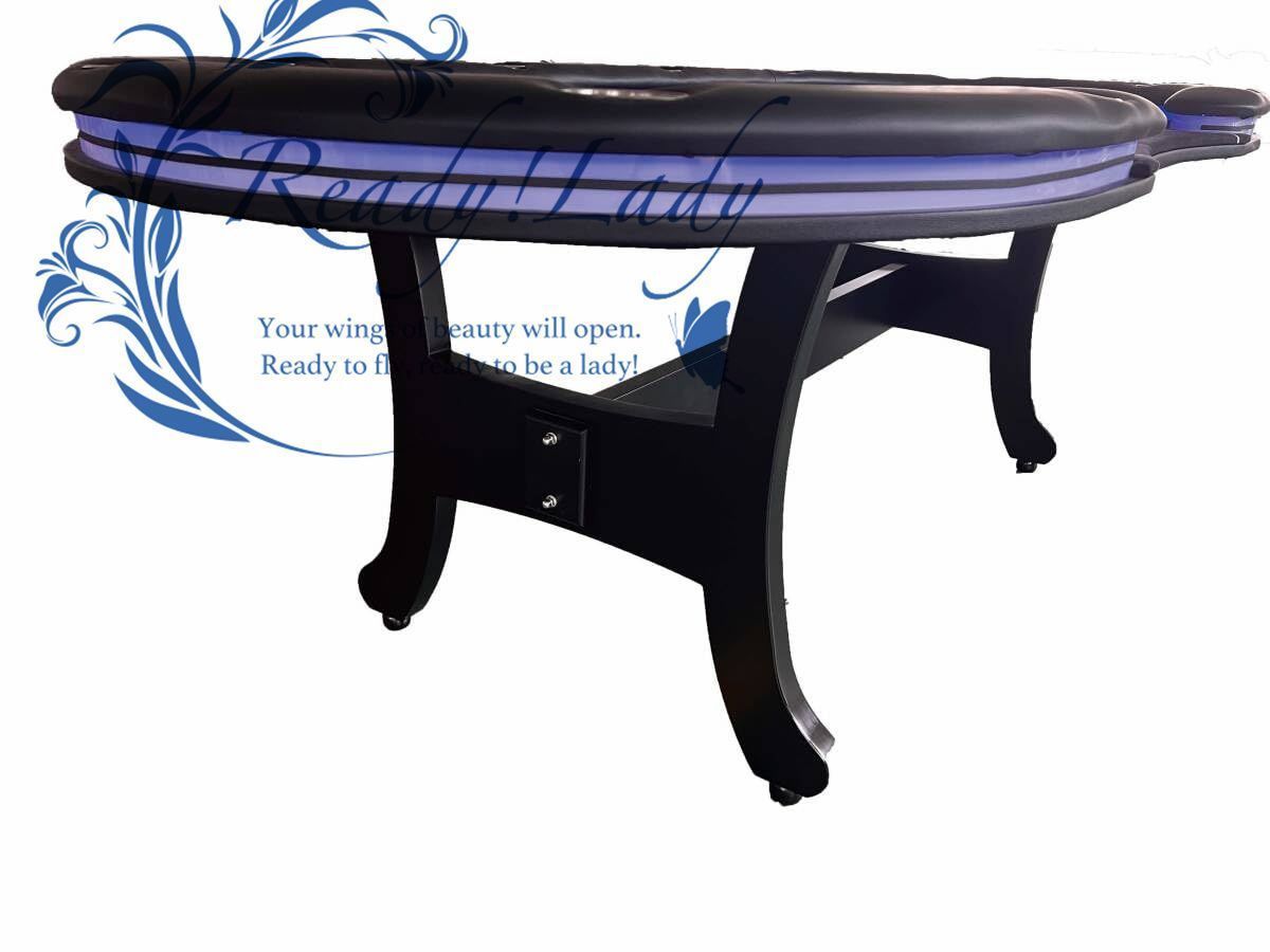 超豪華 ポーカーテーブル LED付き 10人用ポーカーテーブル WPT