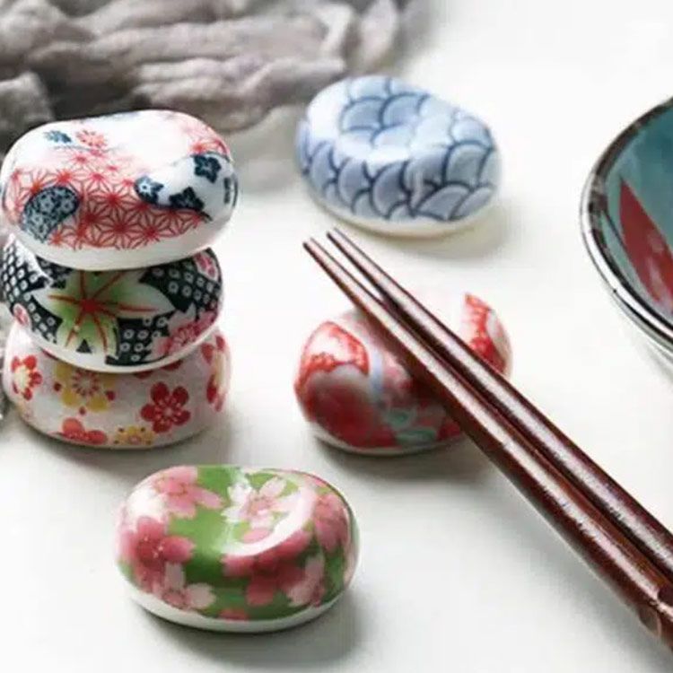 S380   箸置き 6個セット アクリル製 和柄箸置き クリア 6個セット : WORKSHOP PLUS SOLO