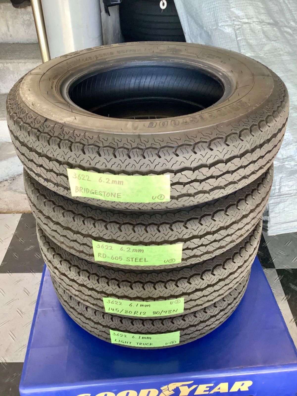 送料込み］145/80R12 80/78N BRIDGESTONE RD-605 STEEL LIGHT TRUCK LT