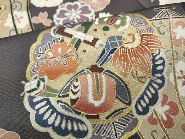 平和屋着物●豪華色留袖 作家物 駒刺繍 宝尽くし飛鶴花文 金銀彩 健勝苑扱い 正絹 CAAZ2427ut WWW_MORNINGWALKER_COM