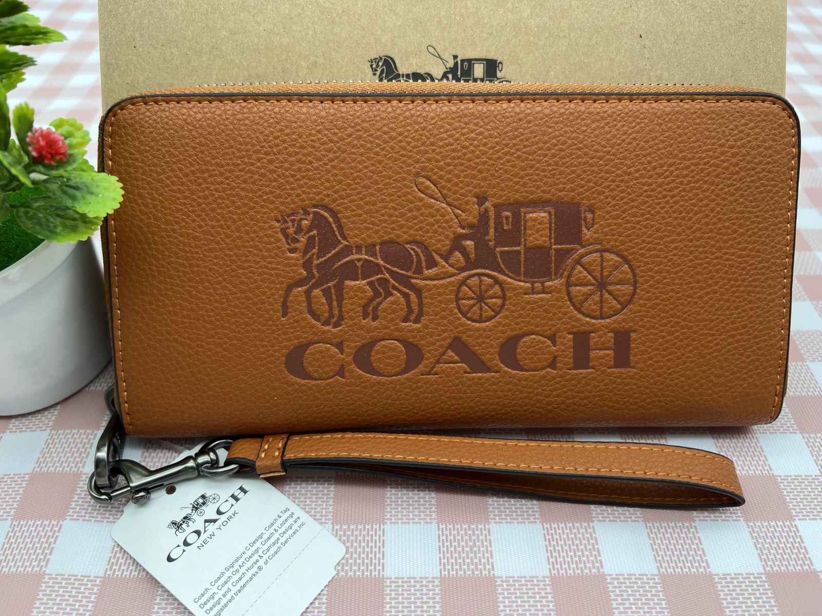 コーチ 長財布 財布 COACH ブラウン メンズ レディース プレゼント ギフト 贈り物 レザー ウォレット ブランドクーポン配布 新品 未使用 C152