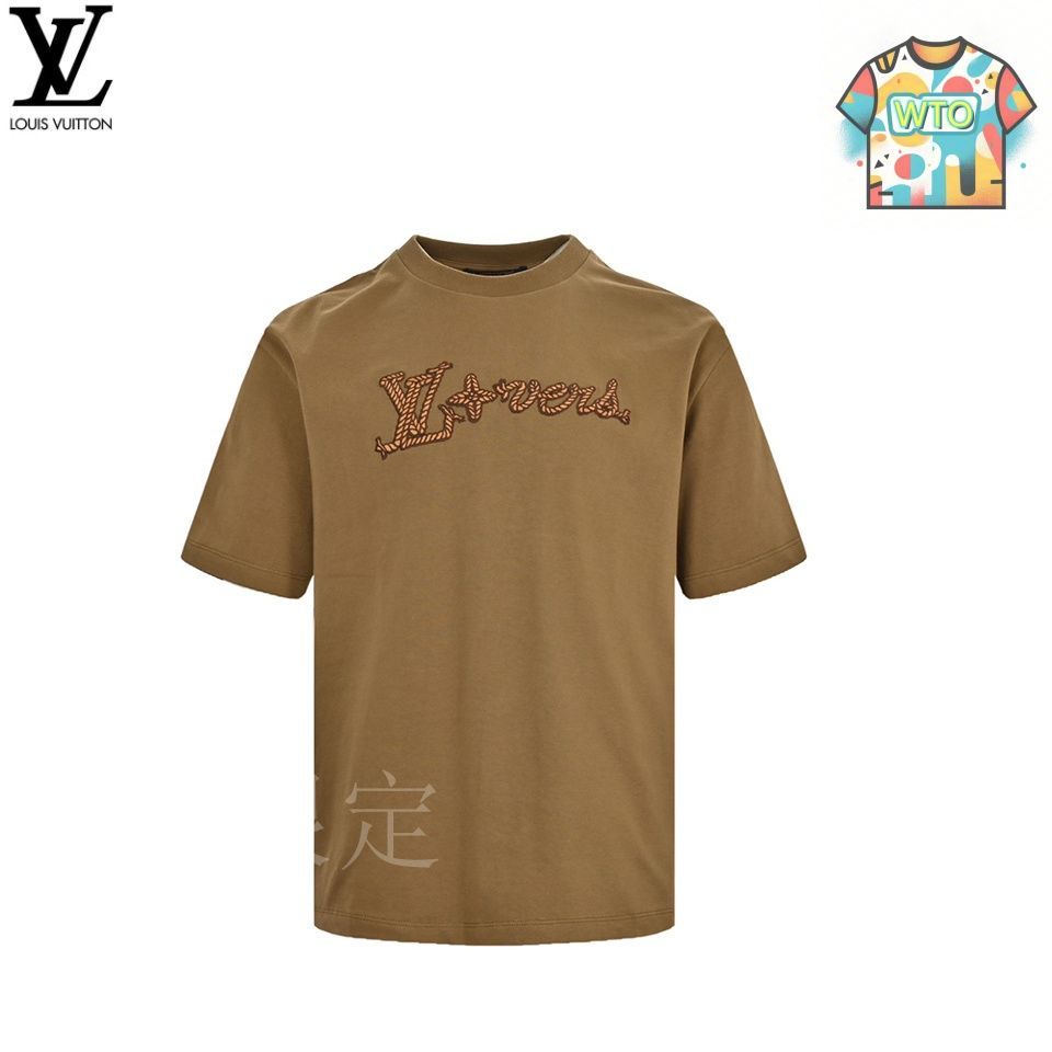 今日WTO】Louis Vuitton 2025ss ロープ刺繍 T シャツ-JW43