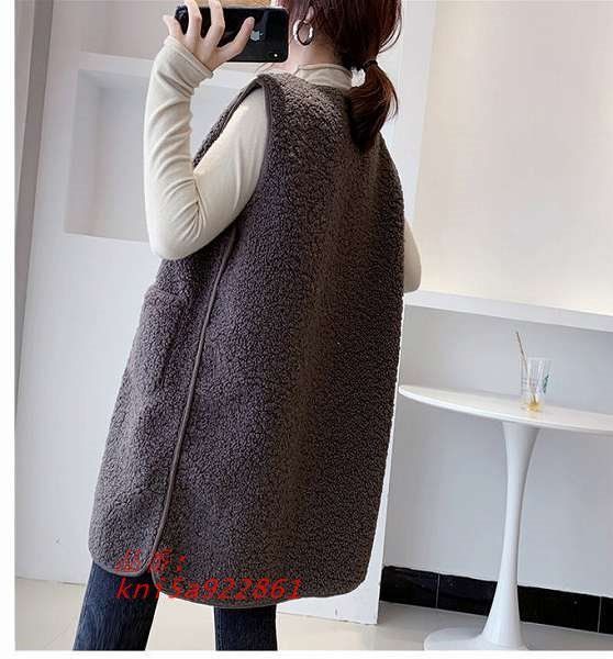 防寒ベスト ロングベスト 暖か ボア ノーダブルポケット ミディアム ほっそり効果お出かけ女子会20代30代40代50代60代 kni5a922861 SIROKUMA-CORPORATION_COM