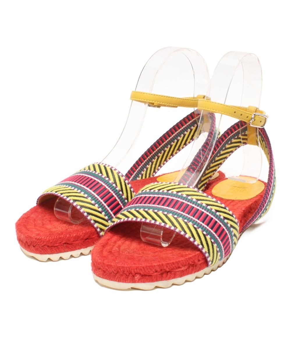 エルメス アンクルストラップサンダル サングルカヴァル エスパドリーユ 181092Z レディース SIZE 35 22.5 cm HERMES