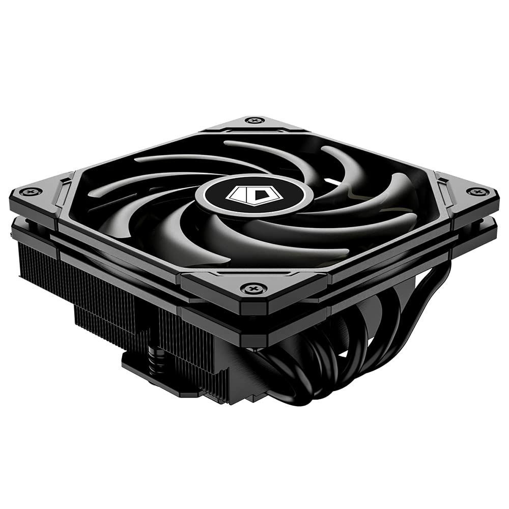 ID-COOLING IS-55 BLACK クーラー ロープロファイル 高さ57mm CPUエアクーラー 5ヒートパイプ 120x120x15mm スリムファン CPUファン Intel LGA1700/115X/1200用 AMD AM4/AM5 デスクト