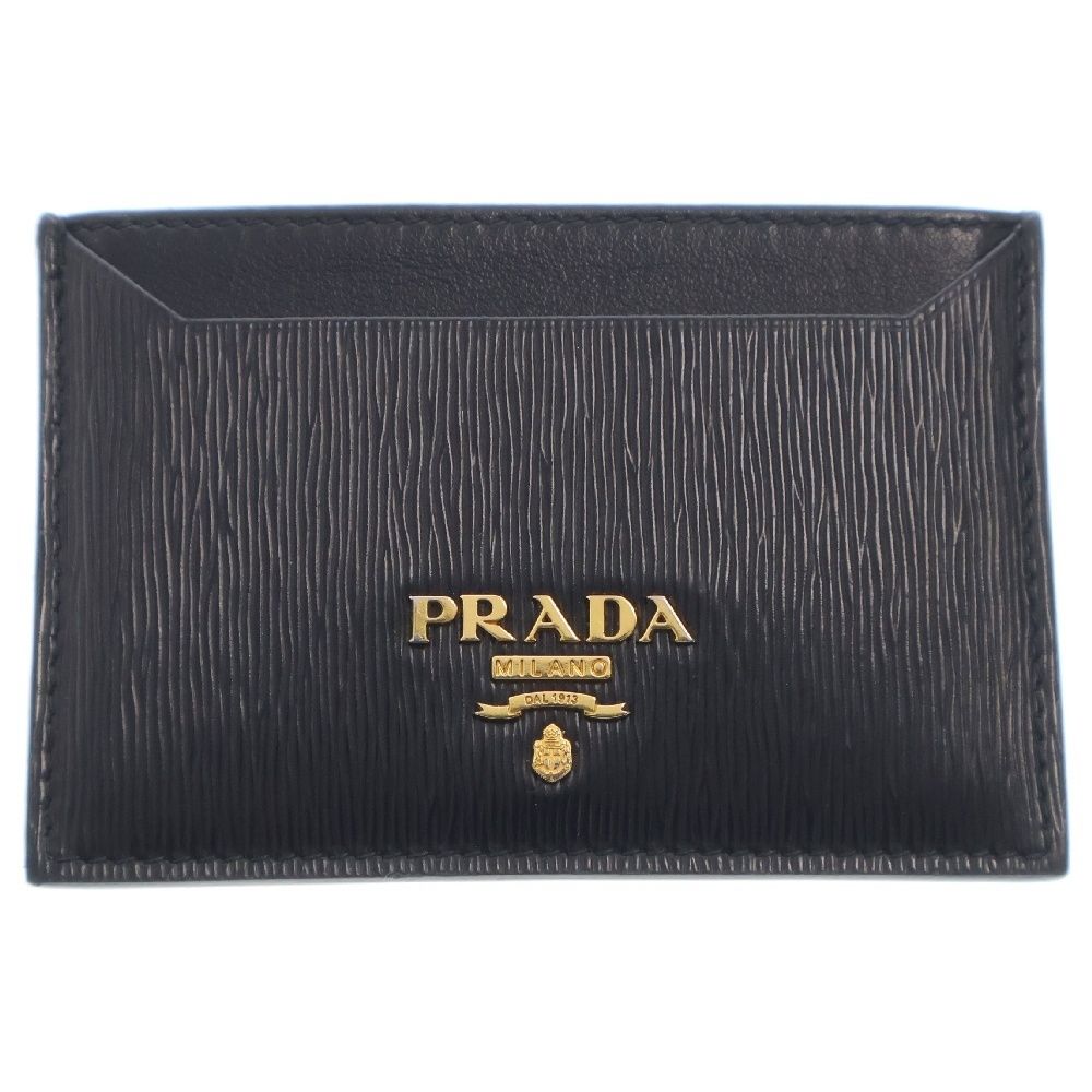 PRADA プラダ サフィアーノ カードケース ブラック レザー 1MC208