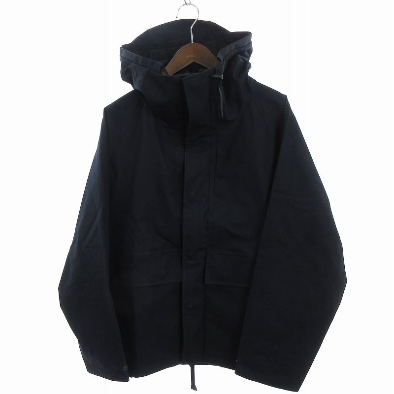 ナナミカ nanamica MONOCLE コラボ Cruiser Jacket エクワックスジャケット フード ゴアテックス コットン 無地 比翼 SUAS343 紺 ネイビー M SM1