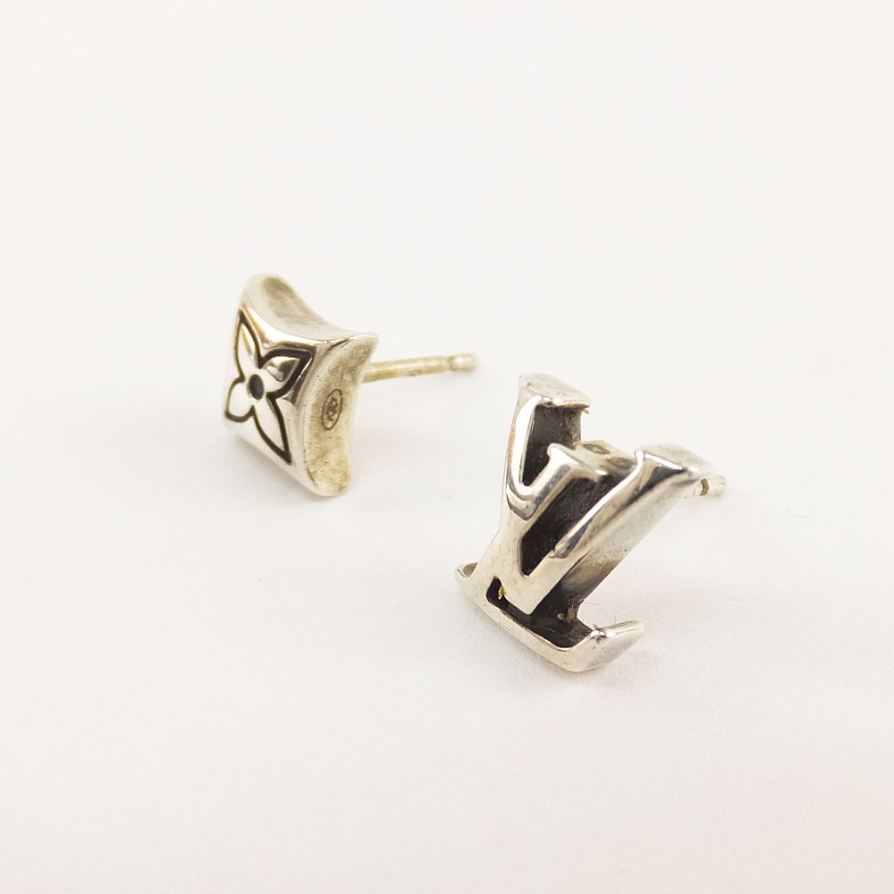 天白】ルイヴィトン ピアス LVセーラー SV925 M02749 シルバー