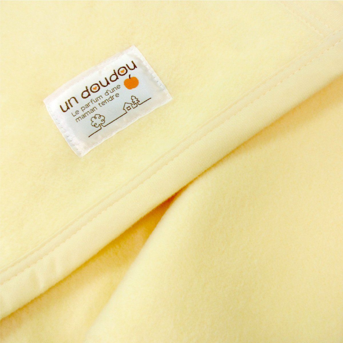 ☆お求めやすく価格改定☆ un doudou 日本製 ベビー 綿毛布 85×115cm 無地 綿100% クリーム 1321-CR 