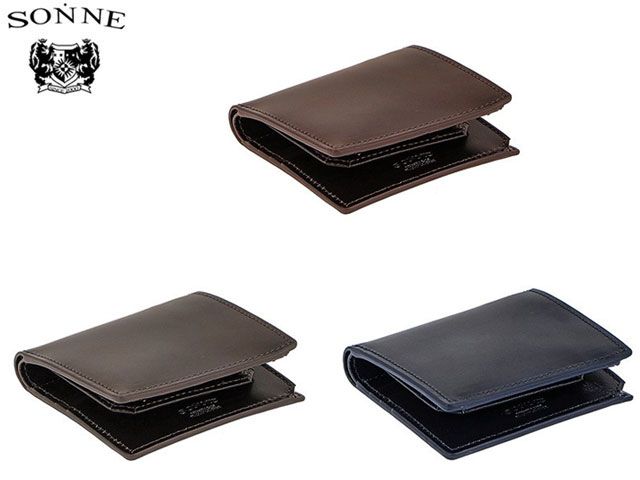 SONNE ゾンネ ミュージアムカーフ 本革 レザー スマート 二つ折り財布 smc003 6700455 ueni51