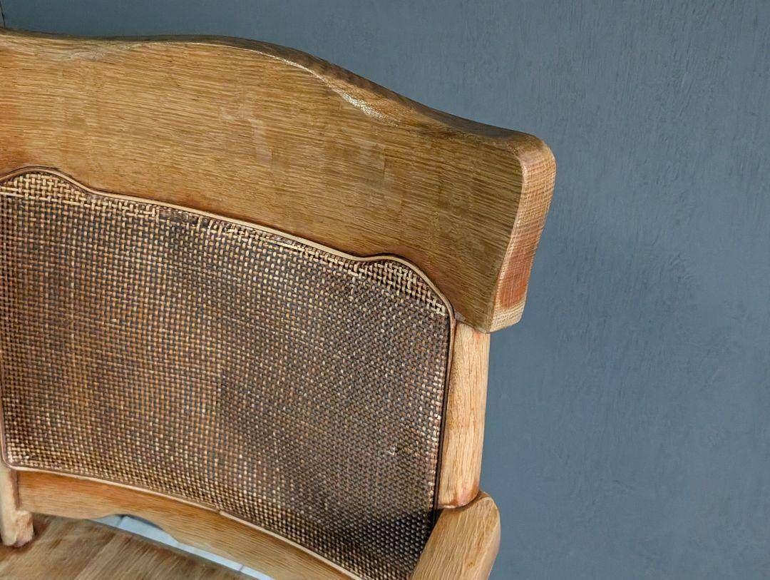 ナラ材楢材剥離家具ストリップド家具柏木工アームチェアラタンNZ