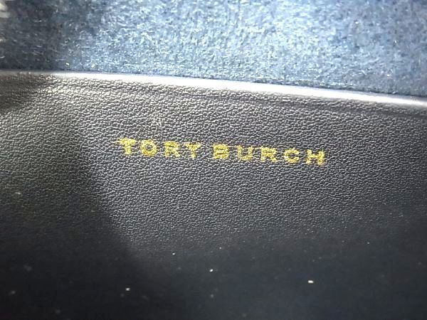 ■新品■未使用■ TORY BURCH トリーバーチ Tモノグラム ジャガード×レザー 2WAY ハンドバッグ ショルダー ネイビー系×グレー系  AQ4732