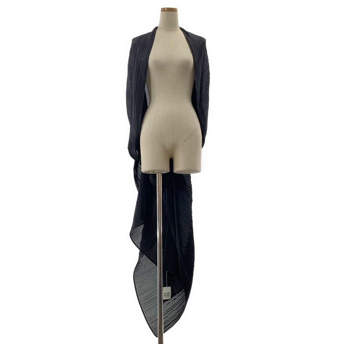 PLEATS PLEASE ISSEY MIYAKE | プリーツプリーズイッセイミヤケ | BASIC MADAME-T | 大判 ストール 羽織 | ブラック