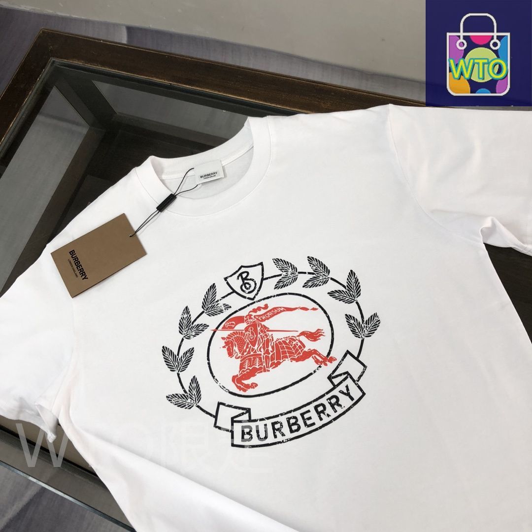 【未使用×大幅値下げ×ショッパー付き】Burberry先行発売Tシャツ BURBERRY バーバリー Tシャツ 半袖 クルーネック ロゴ コットン