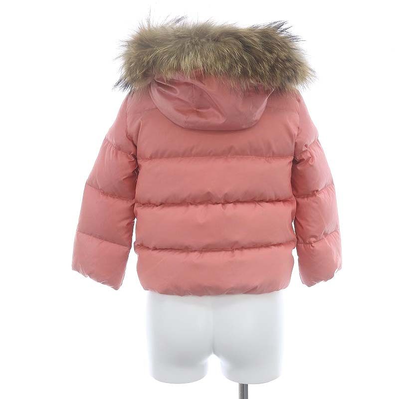 ビューティフルピープル beautiful people ファーダウンジャケット アウター フード ラクーンファー 130 ピンク |MI OS