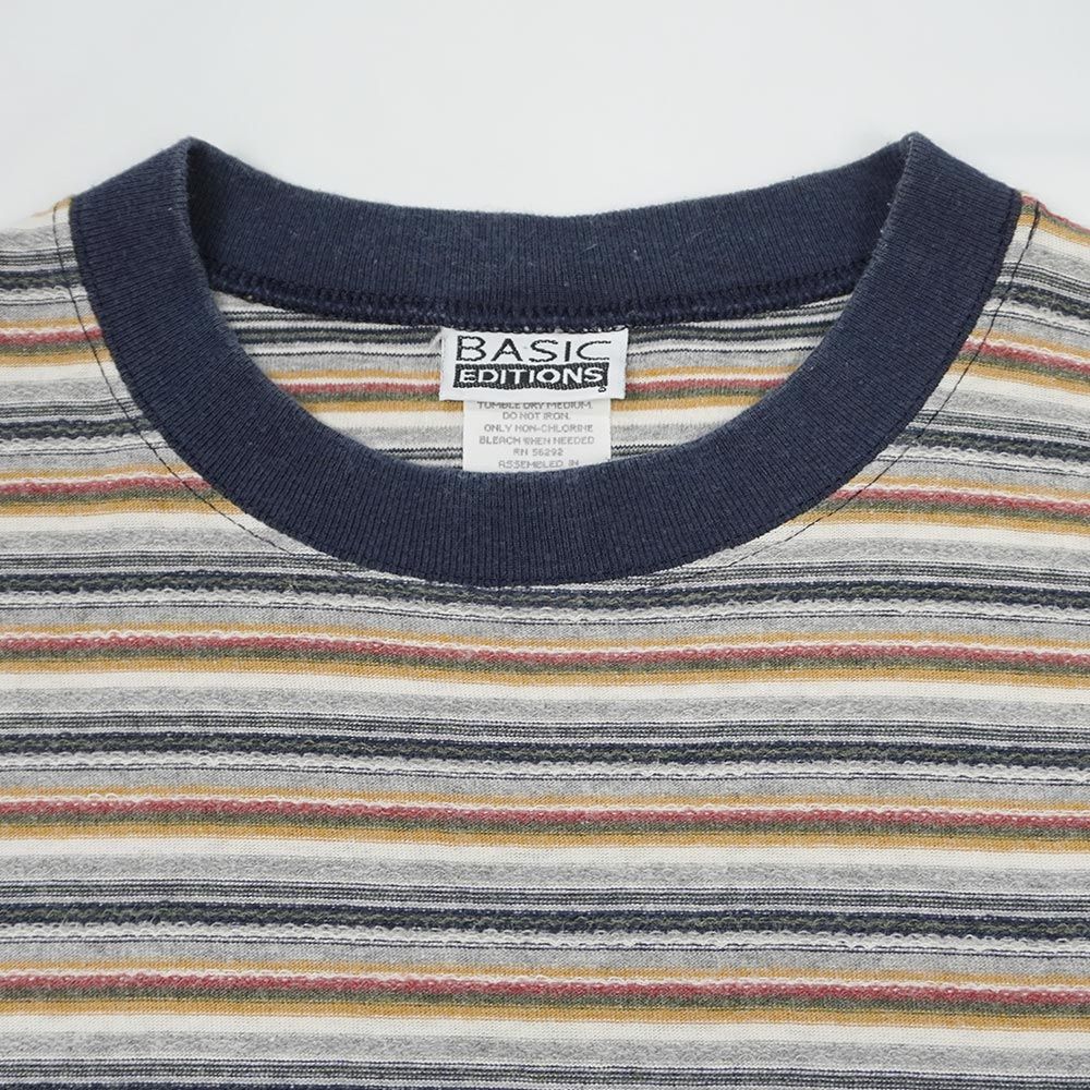 90s basic EDITIONSベーシックエディション 長袖ボーダーTシャツ m73314097437_1.jpg?1745032528