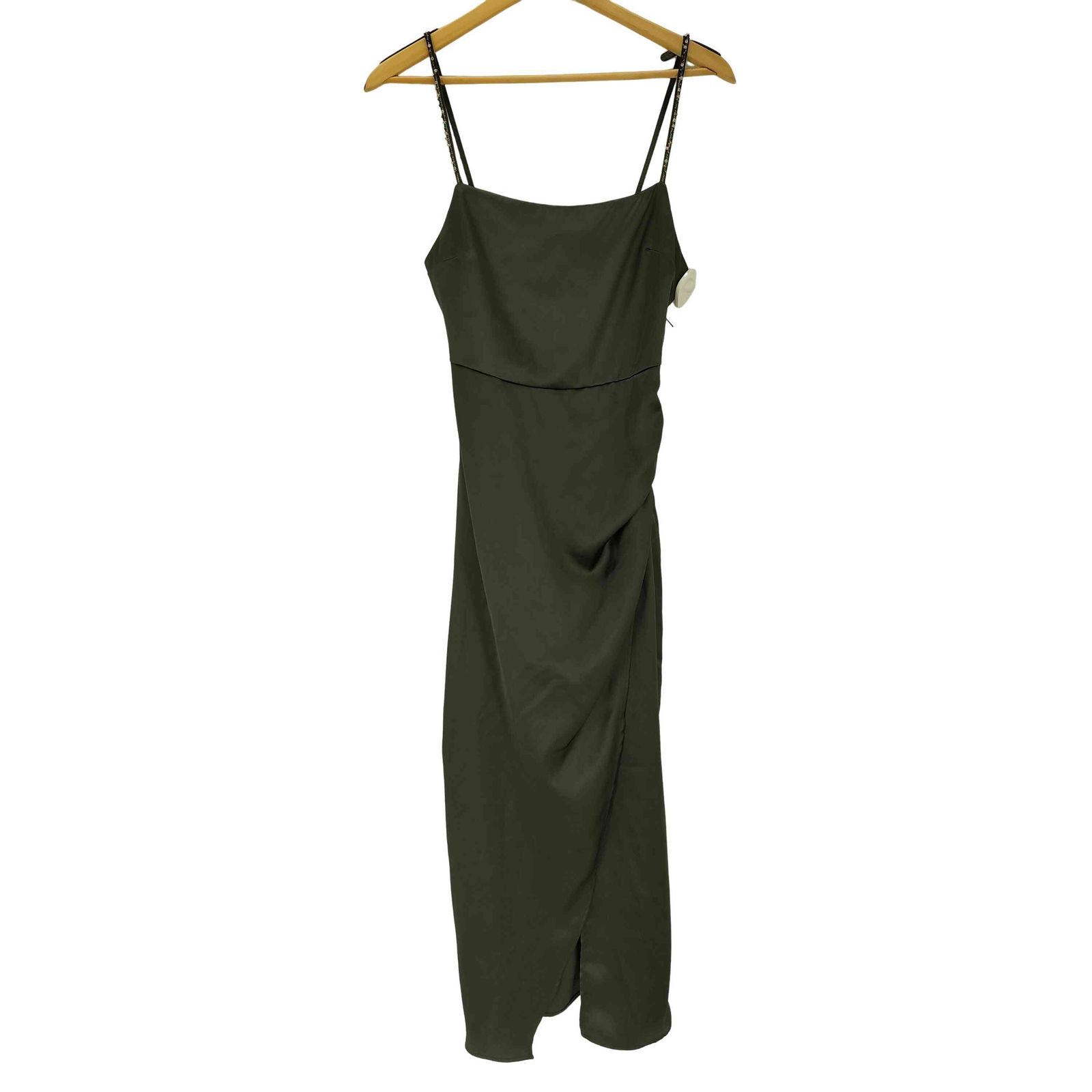 サラ BELTED TIE DRESS - Gray green | ZARA United States