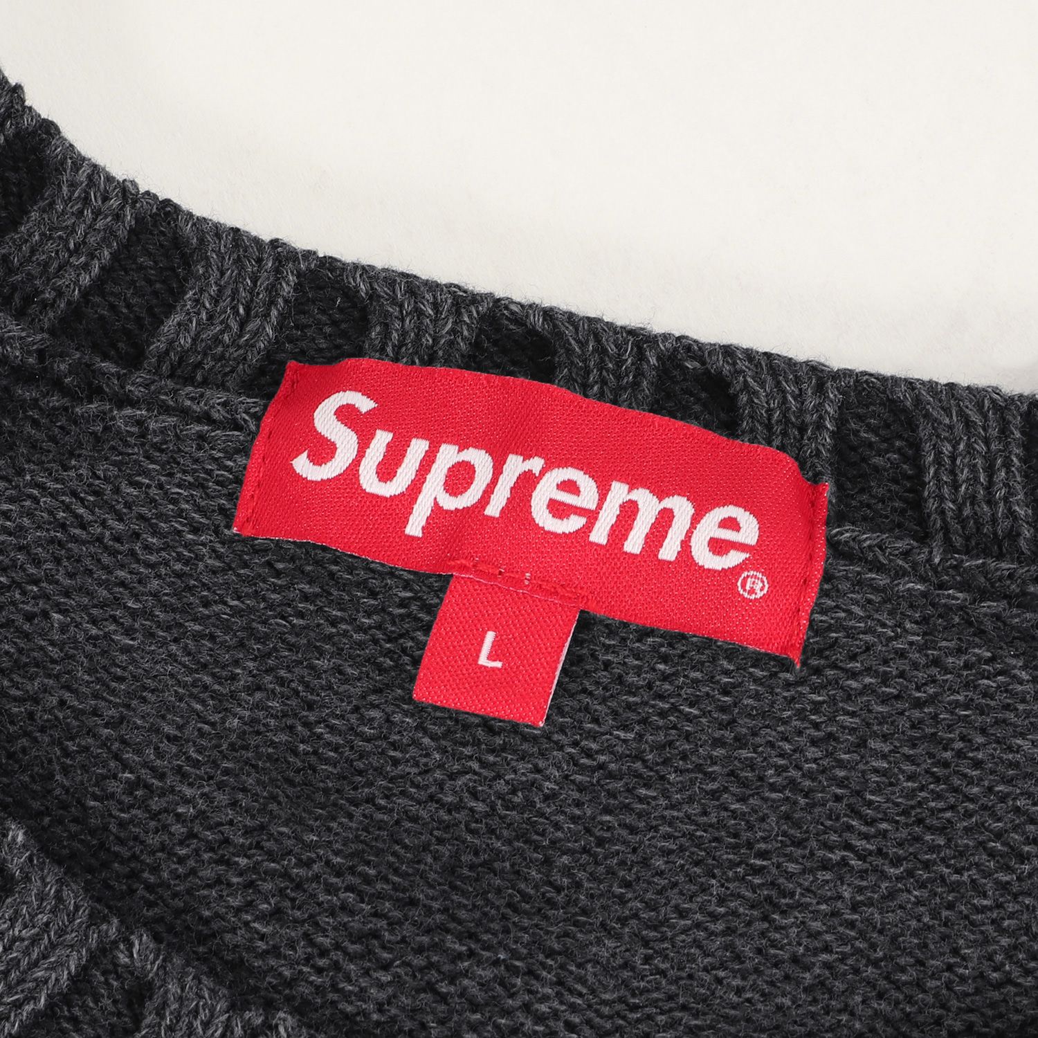 美品 Supreme シュプリーム ニット サイズ:L 23SS ウォッシュ