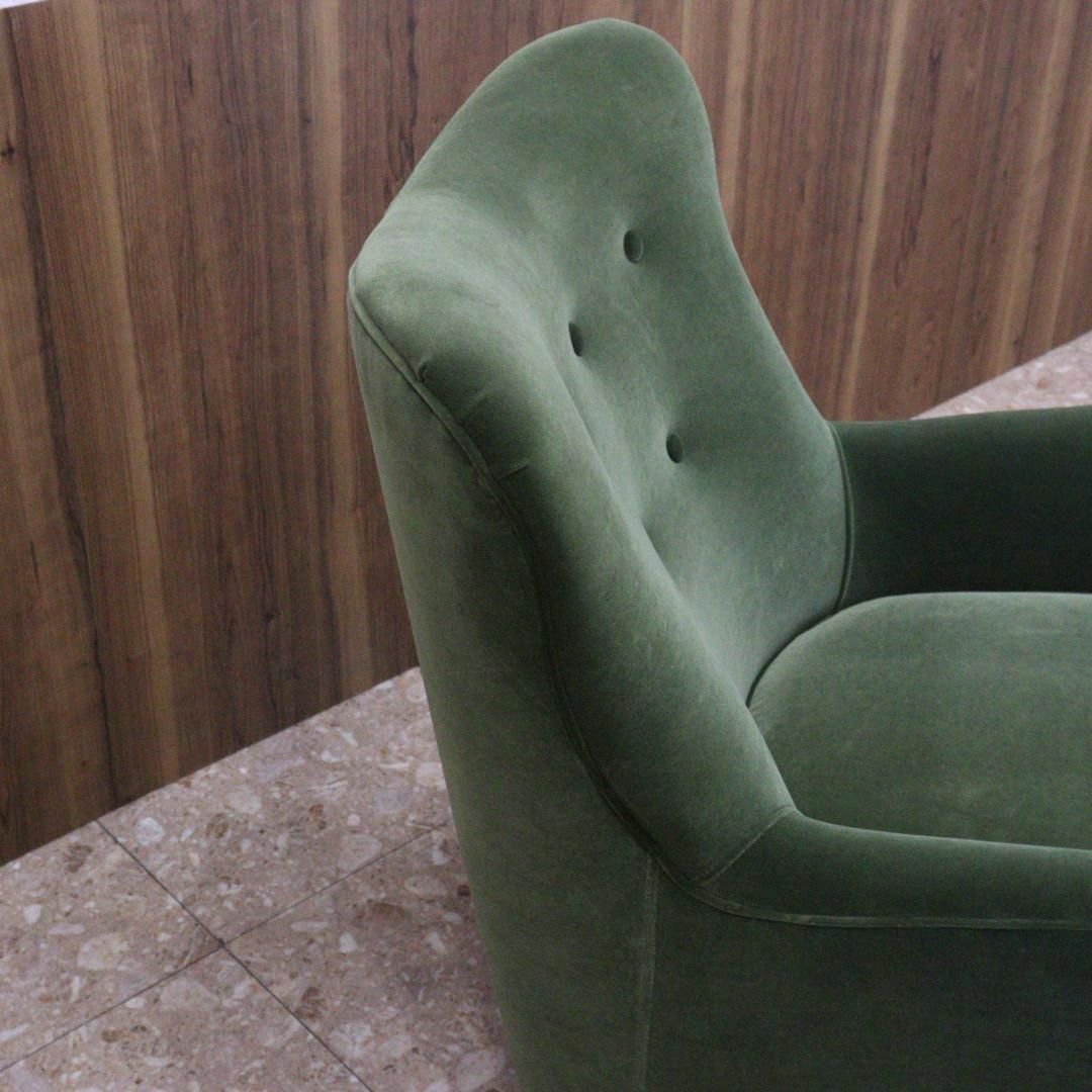 ジェニファーテイラー アームチェア 1人掛け オリーブグリーン