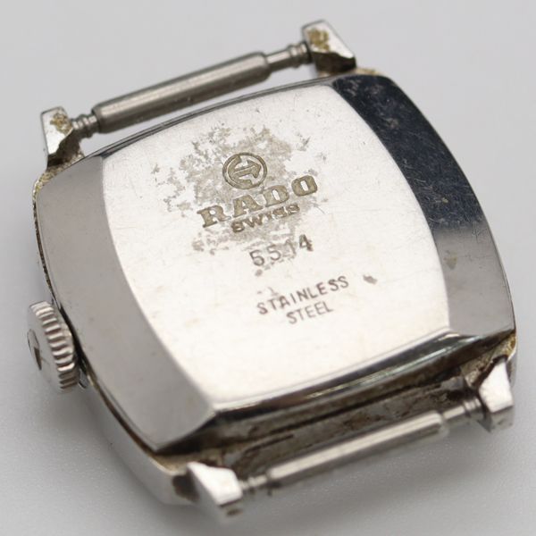 稼動 ラドー 手巻き ジェイド スクエア シルバー文字盤 レディース