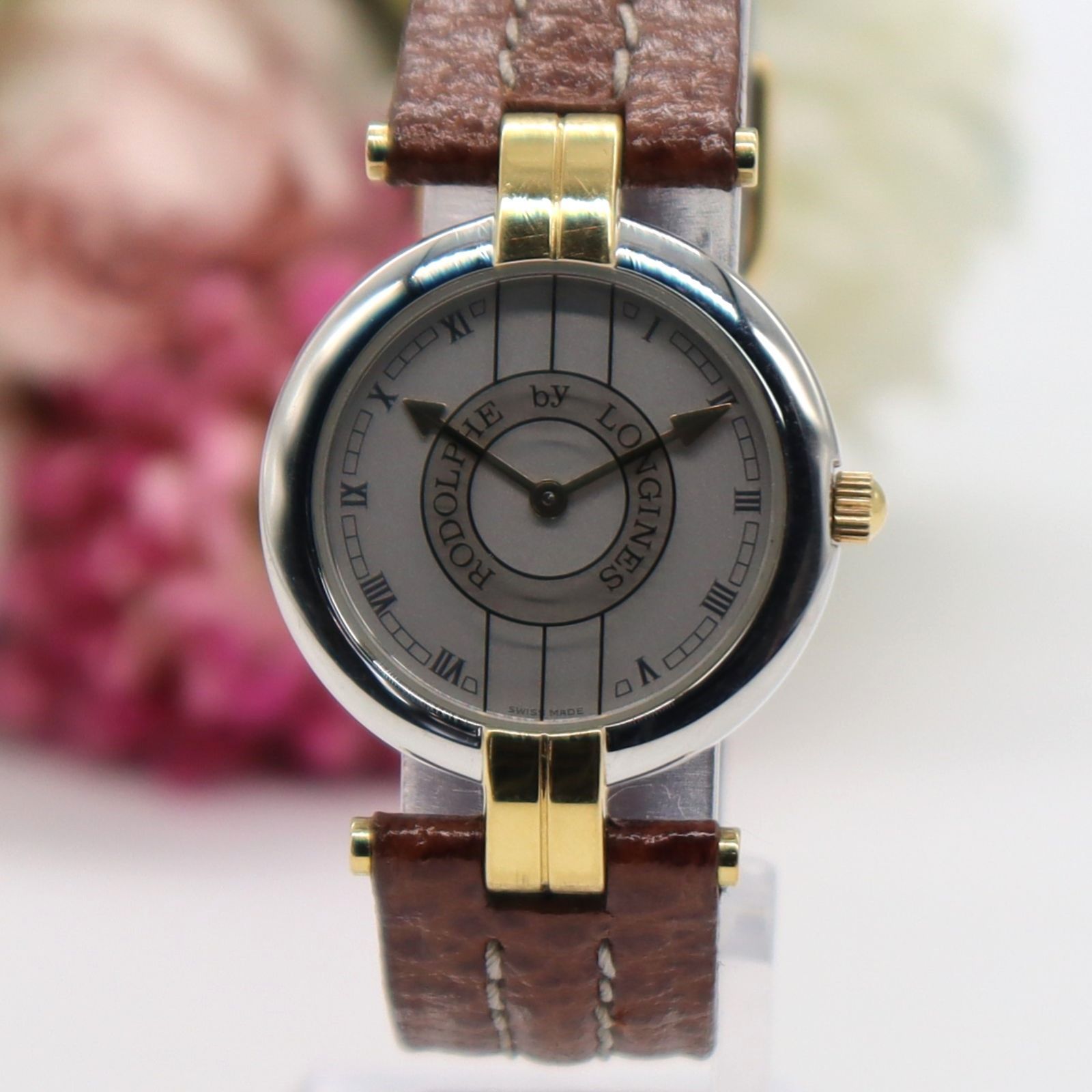 ロンジン ロドルフ レディース腕時計 LONGINES ロンジン 時計 ルドルフ レディース ブラック 白文字盤