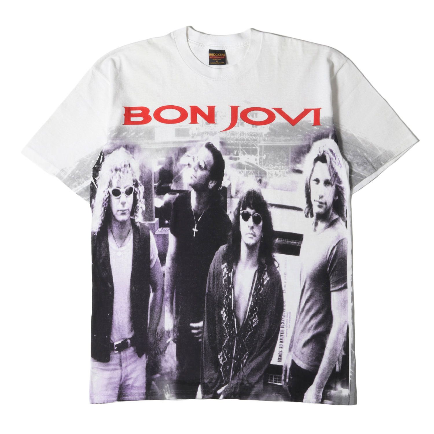 90s Bon Jovi These Days オーバープリント クルーネック Tシャツ 