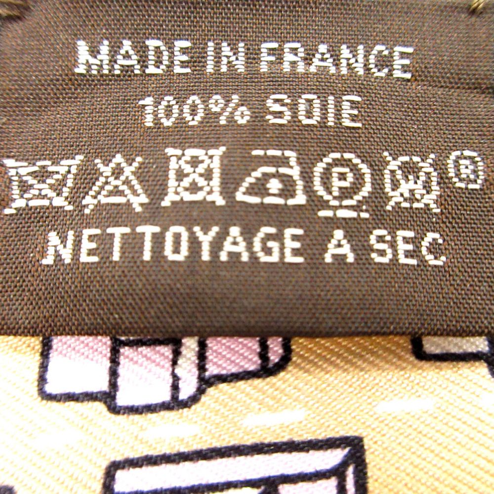 エルメス ツイリー パンタンシティ スカーフ シルク ベージュ/ブルー  