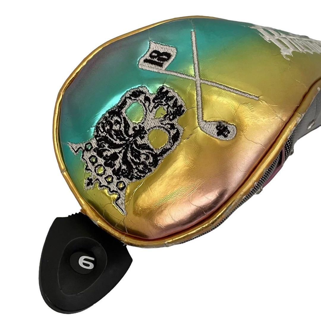 BIRDIE HUNT バーディーハント ヘッドカバー 4点セット ゴールド系 DR FW×2 UT [240001308267]【中古】ゴルフウェア Birdie hunt バーディーハント ユーティリティヘッドカバー 虹色 黄系