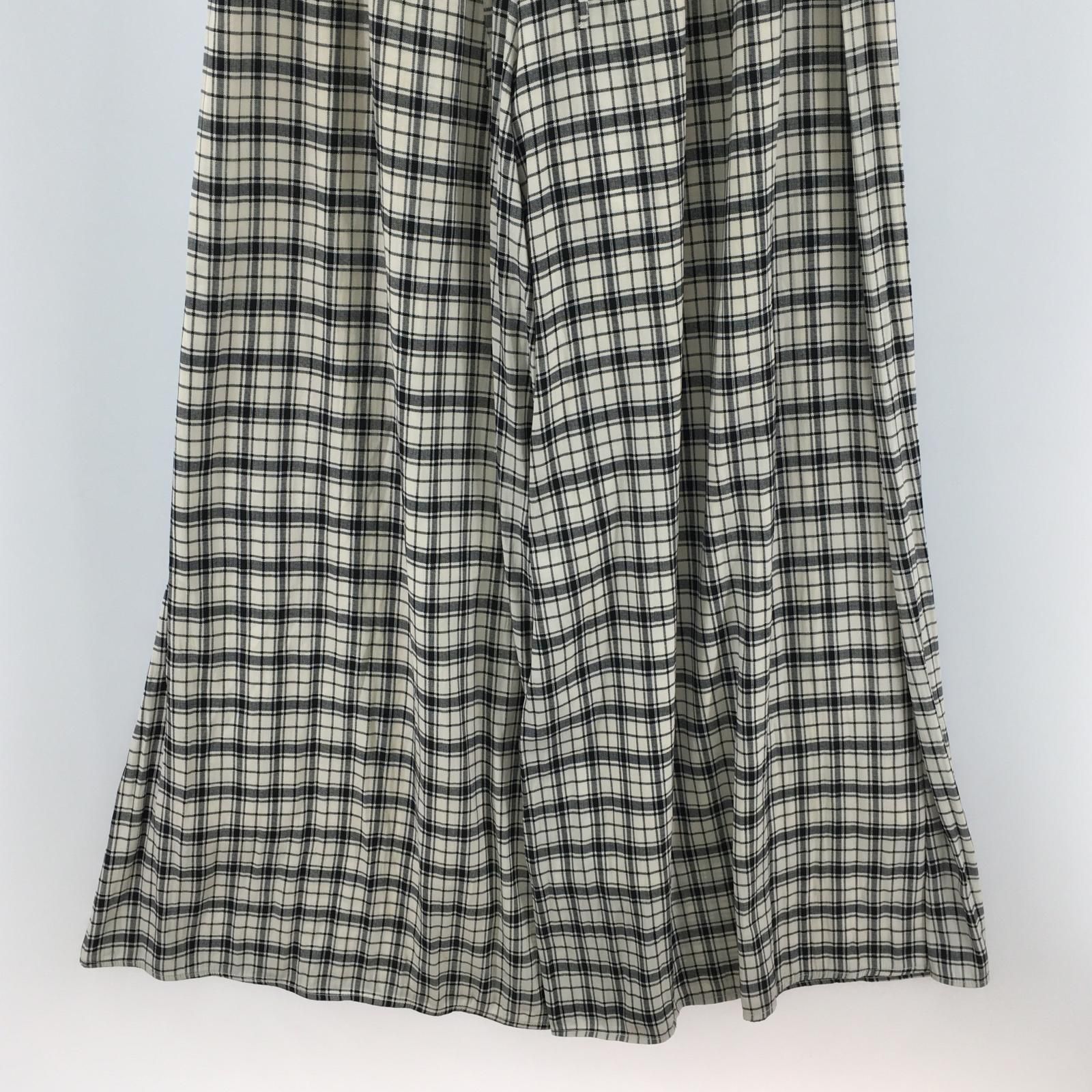 スナイデル　チェックパンツ snidel スナイデル チェック パンツ size1/ブラック×ホワイト