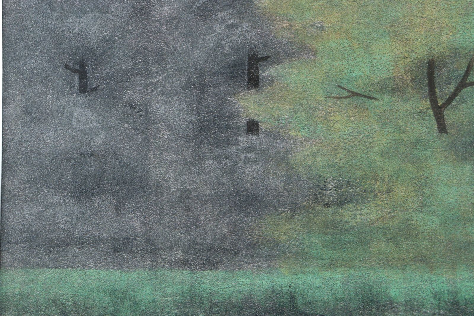 宇田裕彦 「風景画」 肉筆日本画10号 唐物 骨董 古美術 楾 S302-