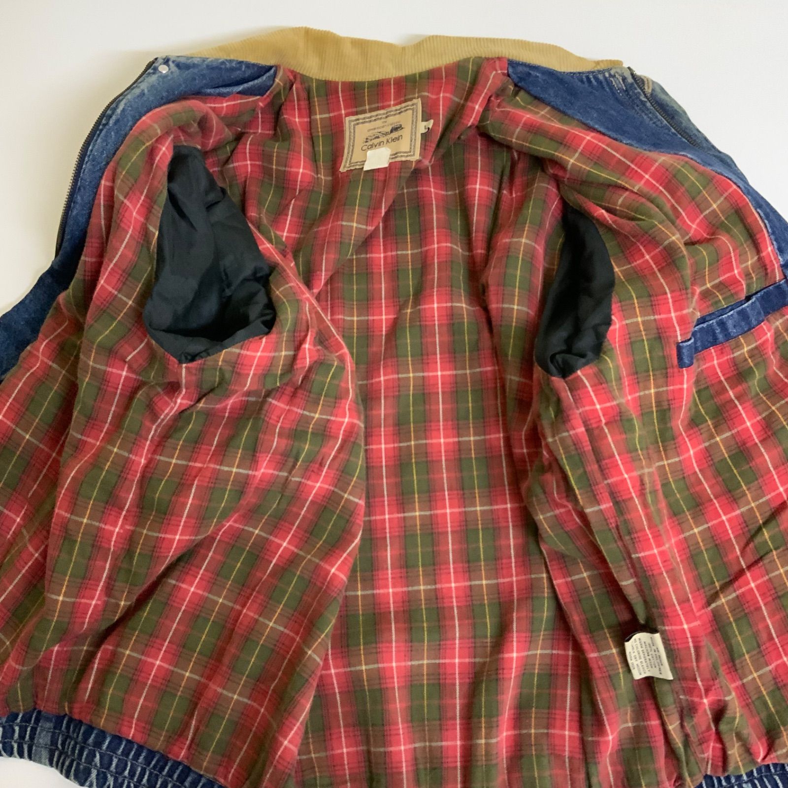 90年代 90s Calvin Klein カルバンクライン チェックライナー デニム 