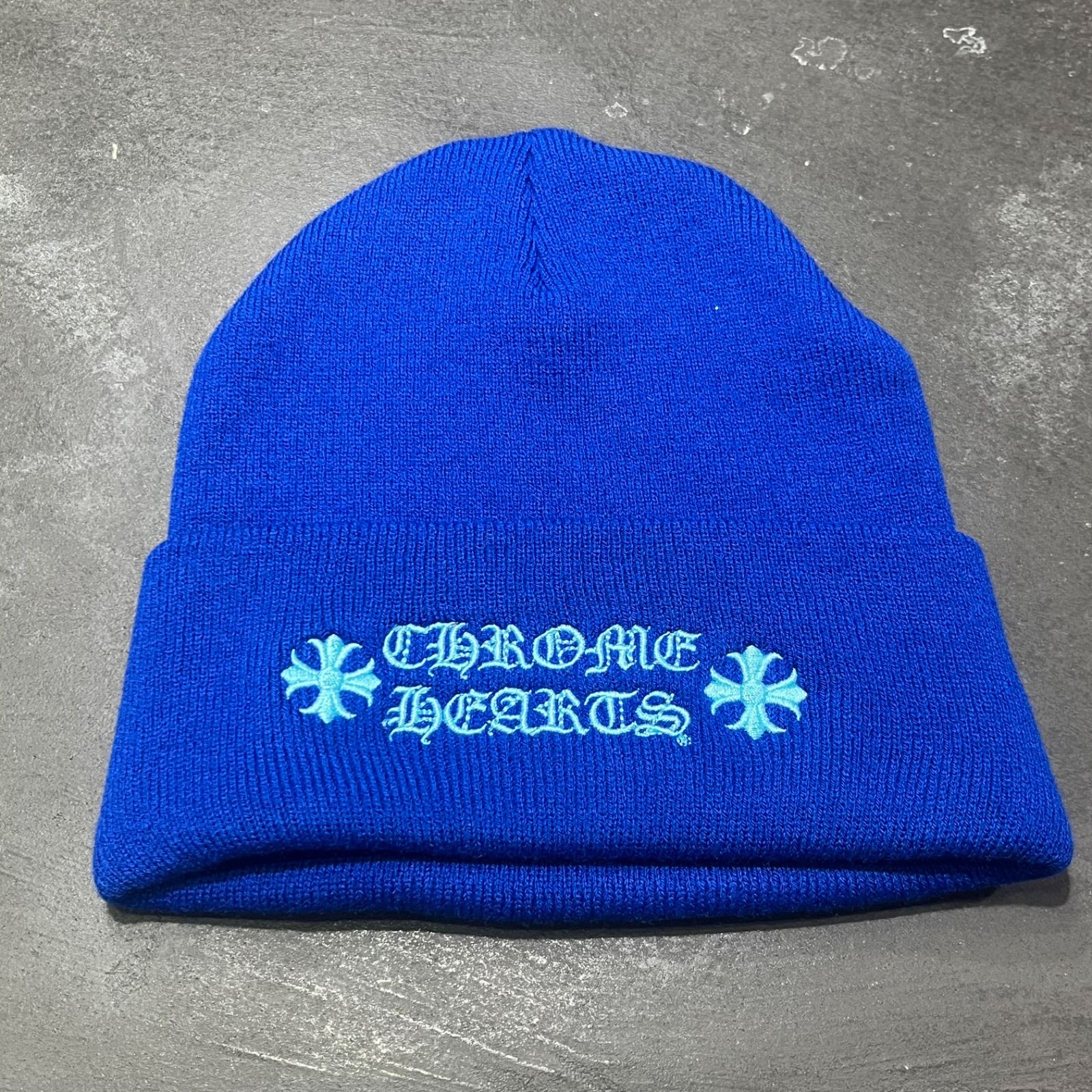 未使用品 CHROME HEARTS WOOL WATCH CAP 刺繡 ビーニー ニットキャップ ニット帽 クロムハーツ 87904A1