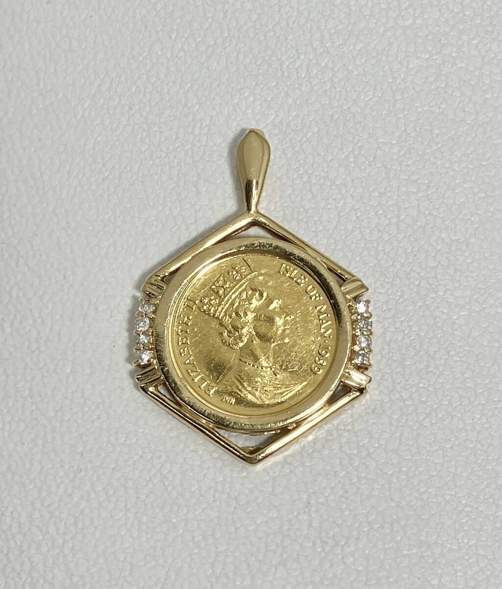 ペンダントトップ コイン k24/K18（イエローゴールド） ダイヤモンド 簡易鑑別書付 K24 K18 ペンダント コイントップ3.00g  ダイヤモンド イエローゴールド ギフト K18イエローゴールドダイヤモンドペンダント JPF0332G│ロイヤル・アッシャー公式 –  ロイヤル・アッシャー ...