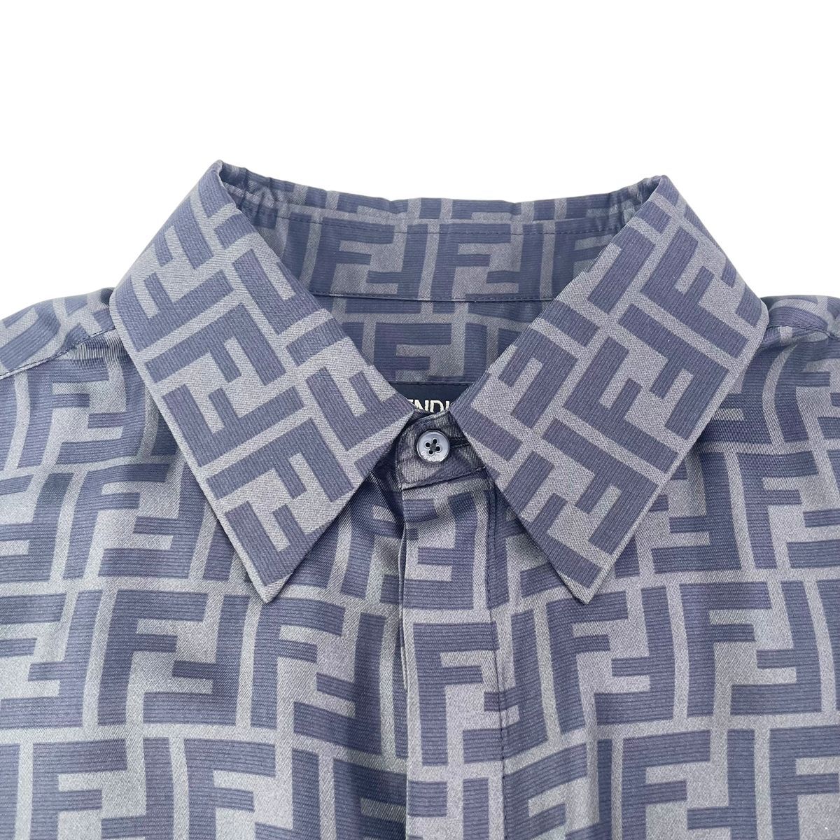 中古】 Fendi フェンディ ズッカ柄 シルクシャツ FS0585 AKEE FF