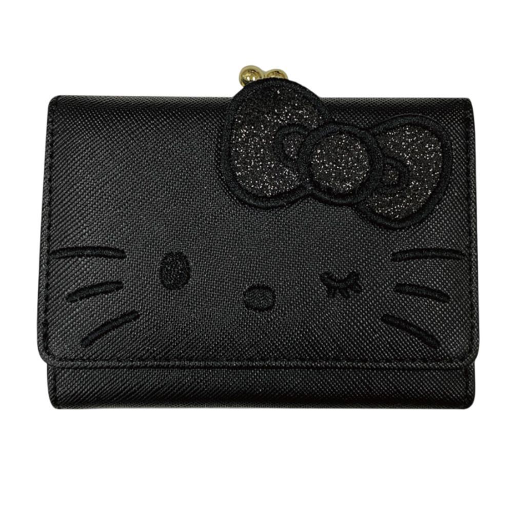 ハローキティ 財布 黒 HELLO KITTY ハローキティ ear コラボロング