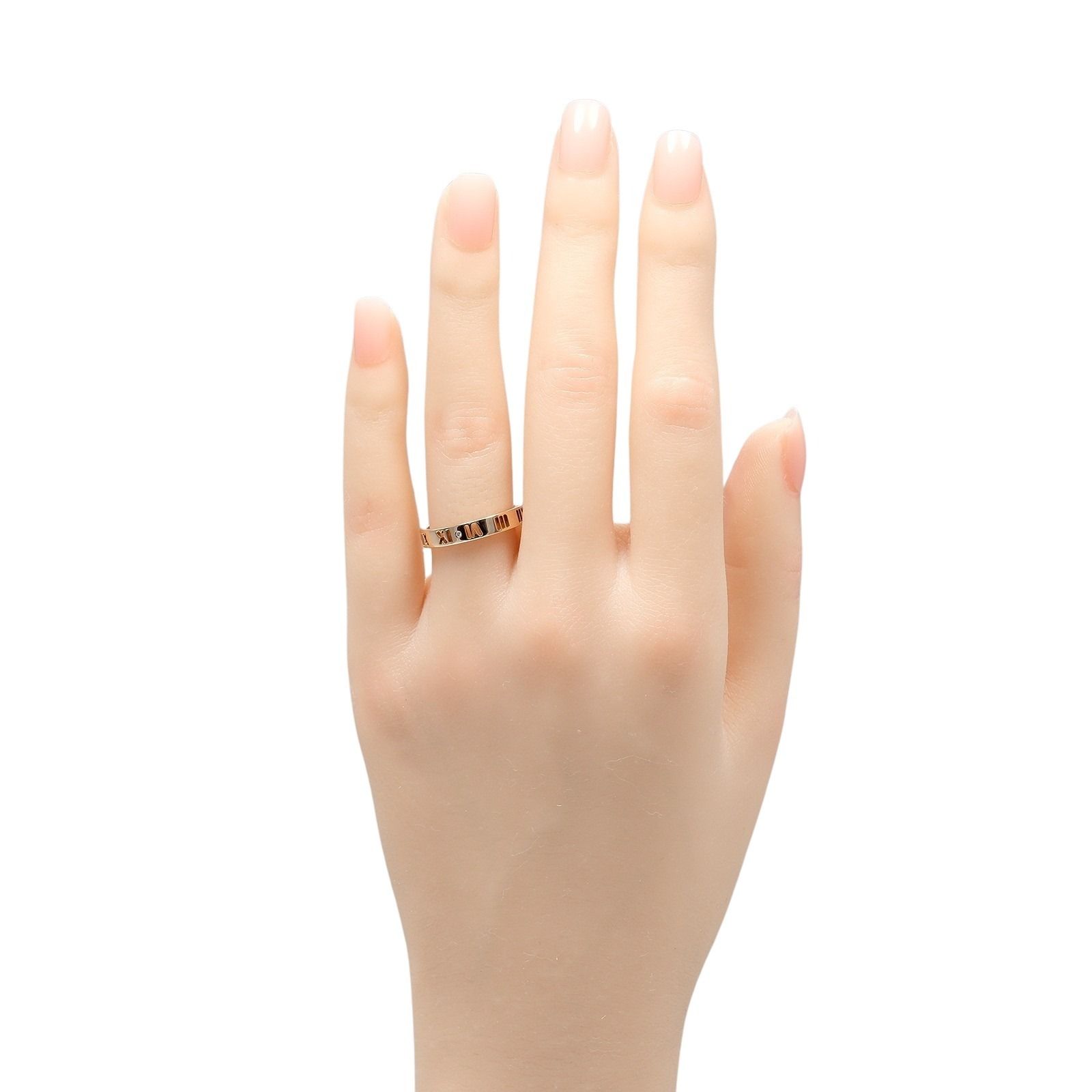 TIFFANY-Co. ティファニー ピアスド アトラス K18ピンクゴールド×4Pダイヤモンド 12号 レディース 3g リング 指輪