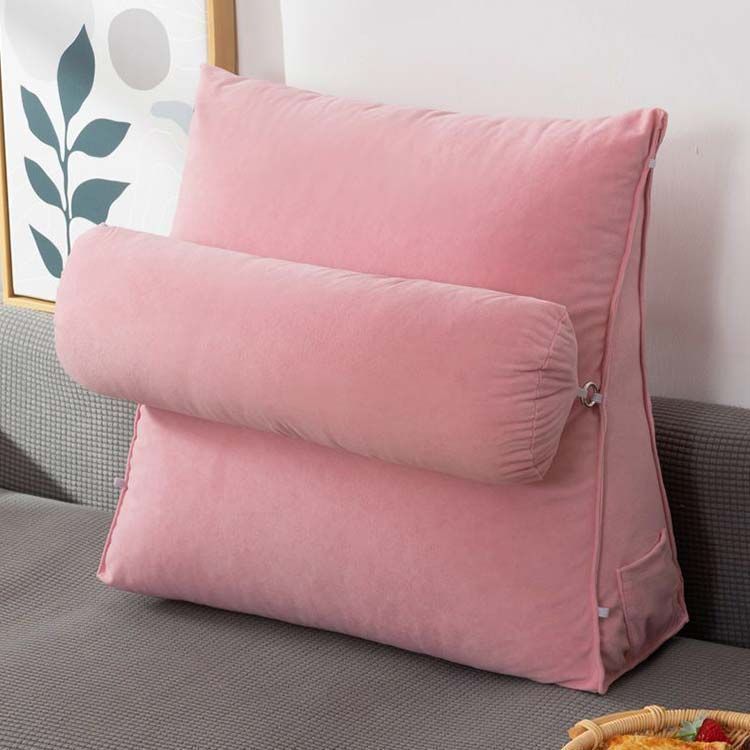 背もたれ クッション ベッド 読書用 クッション 三角クッション 腰枕 おしゃれ かわいい 一人暮らし リビング 北欧 コンパクト 枕付き ゲームクッション ギフト 誕生日 プレゼント 小さい お