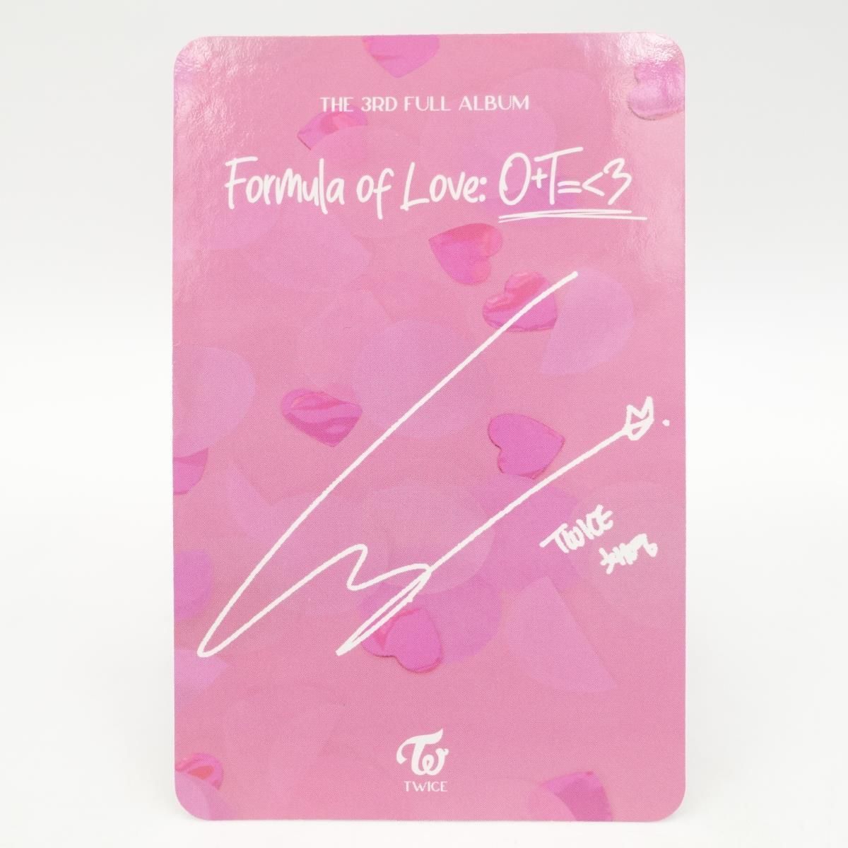 TWICE チェヨン formula of Love:o＋t＝＜3 トレカ フォト カード