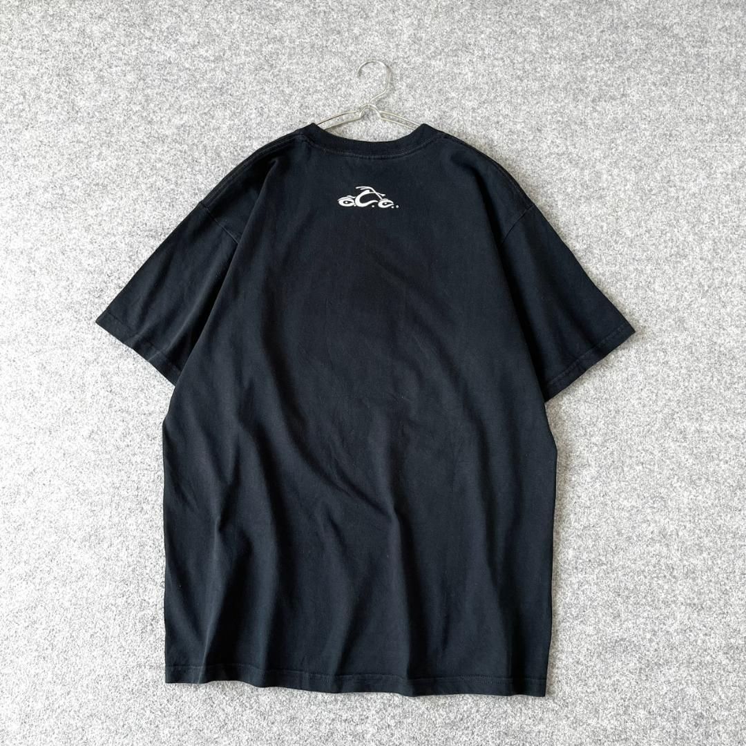 vintage】人物 グラフィック BIG プリント ルーズ 黒 Tシャツ L - メルカリ