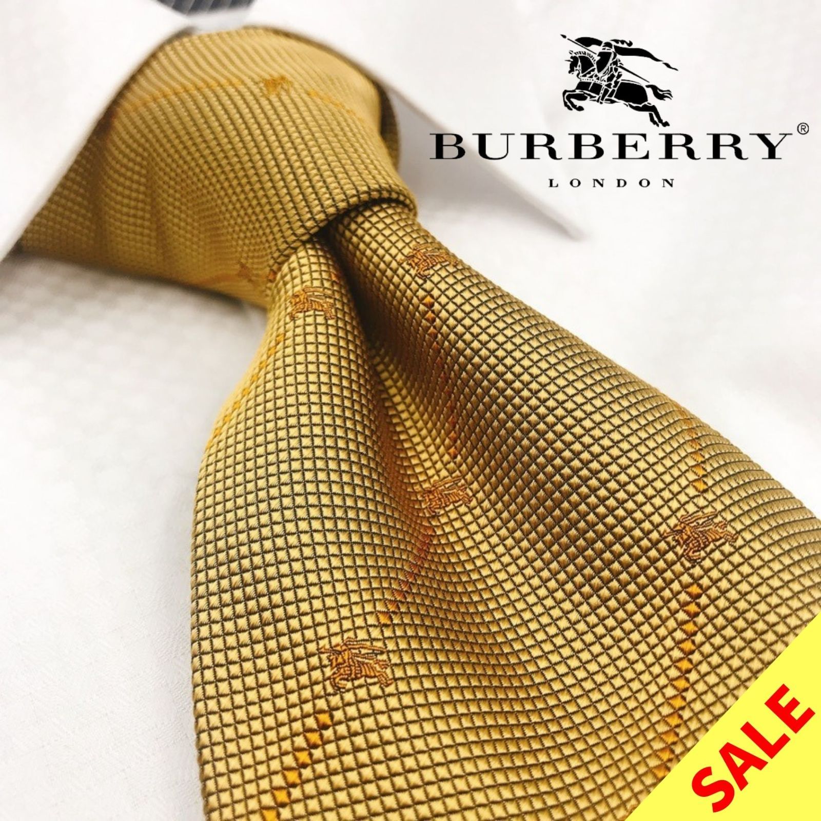 極上美品/人気柄】BURBERRY（バーバリー）最高級シルク100% ネクタイ